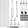 Tvorelės stulpas 7 pcs Sidabro Plienas