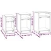 Akcento stalas su lentyna 3 pcs Ruda Kietas mahonio mediena