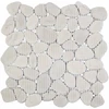 Akmeninės plytelės Balta 30 x 30 cm Upės akmuo