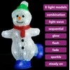 Akrilinė kalėdinė LED dekoracija sniego senis, 30cm