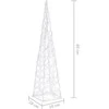 Akrilinė LED dekoracija kūgis, mėlynos spalvos, 60cm