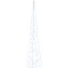 Akrilinė LED dekoracija kūgis, mėlynos spalvos, 90cm
