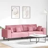 Sofa Rožinė 250 x 77 x 76 cm Aksomas