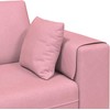 Sofa su pagalve 3 pcs Rožinė Aksomas