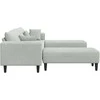 Sofa 3 pcs Šviesiai pilka 250 x 188 x 76 cm Aksomas