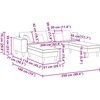 Sofa 3 pcs Rožinė 250 x 188 x 76 cm Aksomas
