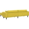 Sofa 3 pcs Geltona 250 x 188 x 76 cm Aksomas
