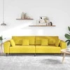 Sofa Geltona 250 x 77 x 76 cm Aksomas