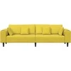 Sofa Geltona 250 x 77 x 76 cm Aksomas