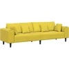 Sofa Geltona 250 x 77 x 76 cm Aksomas