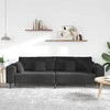 Sofa Juoda 250 x 77 x 76 cm Aksomas