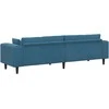 Sofa Mėlyna 250 x 77 x 76 cm Aksomas