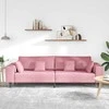 Sofa Rožinė 250 x 77 x 76 cm Aksomas