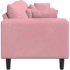 Sofa Rožinė 250 x 77 x 76 cm Aksomas