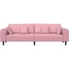 Sofa Rožinė 250 x 77 x 76 cm Aksomas