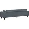 Sofa Tamsiai pilka 250 x 77 x 76 cm Aksomas
