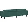 Sofa Tamsiai žalia 250 x 77 x 76 cm Aksomas