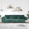 Sofa Tamsiai žalia 250 x 77 x 76 cm Aksomas