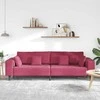 Sofa Vyno raudona 250 x 77 x 76 cm Aksomas