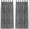 Aksominio tipo užuolaidos 2 pcs Pilka 260 x 140 cm Aksomas