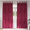 Aksominio tipo užuolaidos 2 pcs Vyno raudonumo 225 x 140 cm