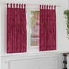 Aksominio tipo užuolaidos 2 pcs Vyno raudonumo 175 x 140 cm