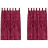 Aksominio tipo užuolaidos 2 pcs Vyno raudonumo 175 x 140 cm
