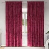 Aksominio tipo užuolaidos 2 pcs Vyno raudona 260 x 140 cm
