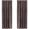 Aksominio tipo užuolaidos 2 pcs Ruda 245 x 140 cm Aksomas