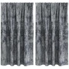 Aksominio tipo užuolaidos 2 pcs Sidabrinė Pilka 140 x 140 cm