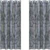 Aksominio tipo užuolaidos 2 pcs Sidabrinė Pilka 225 x 140 cm