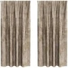 Aksominio tipo užuolaidos 2 pcs šampano 175 x 140 cm Aksomas