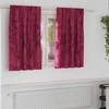 Aksominio tipo užuolaidos 2 pcs Vyno raudonumo 140 x 140 cm