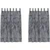 Aksominio tipo užuolaidos 2 pcs Sidabrinė Pilka 175 x 140 cm