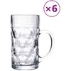 Alaus bokalai su rankena, 6vnt., 1000 ml, stiklas