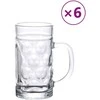 Alaus bokalai su rankena, 6vnt., 500 ml, stiklas