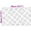 Laiptų danga Stačiakampio 2 pcs Sidabro 50 x 30 cm Aliuminis