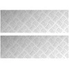 Laiptų danga Stačiakampio 2 pcs Sidabro 75 x 25 cm Aliuminis