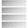 Laiptų danga Stačiakampio 4 pcs Sidabro 100 x 25 cm Aliuminis