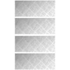 Laiptų danga 4 vnt. 50 x 20 cm Sidabro Aliuminis Stačiakampio