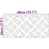 Laiptų danga Stačiakampio 4 pcs Sidabro 40 x 20 cm Aliuminis