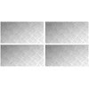 Laiptų danga Stačiakampio 4 pcs Sidabro 80 x 40 cm Aliuminis