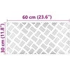 Laiptų danga Stačiakampio 2 pcs Sidabro 60 x 30 cm Aliuminis