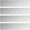 Laiptų danga Stačiakampio 4 pcs Sidabro 90 x 20 cm Aliuminis