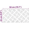 Laiptų danga Stačiakampio 2 pcs Sidabro 50 x 25 cm Aliuminis