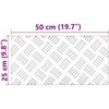 Laiptų danga 2 vnt. 50 x 25 cm Sidabro Aliuminis Stačiakampio