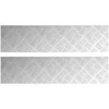 Laiptų danga Stačiakampio 2 pcs Sidabro 100 x 25 cm Aliuminis