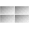 Laiptų danga Stačiakampio 4 pcs Sidabro 70 x 40 cm Aliuminis