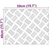 Laiptų danga Stačiakampio 2 pcs Sidabro 50 x 40 cm Aliuminis