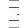Namų durys 76 x 201,5 x 3,5 cm Aliuminis ir Temperuotas Stiklas